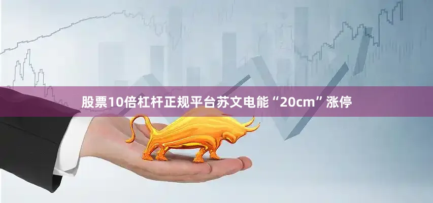 股票10倍杠杆正规平台苏文电能“20cm”涨停